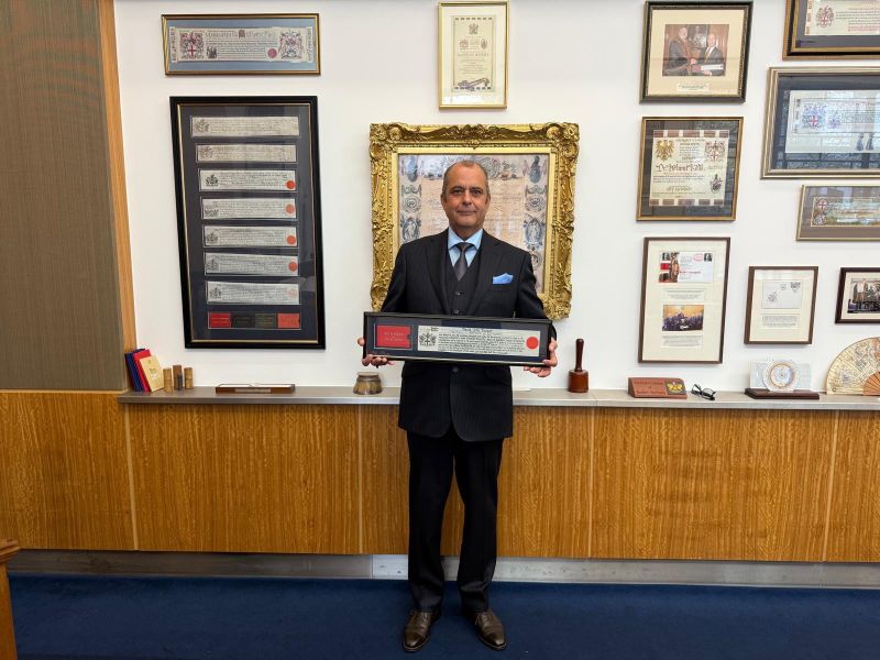 Congratulations to David Tucker — Freeman of the City of London